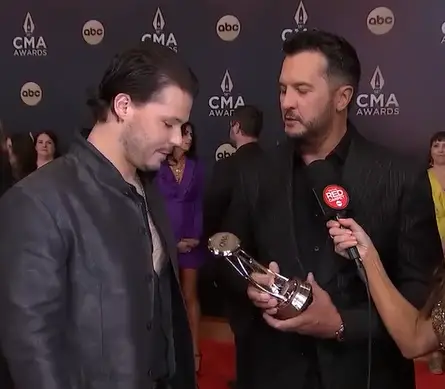 Josh Ross Surprised with Global Country Award by Luke Bryan at 2024 CMA Awards